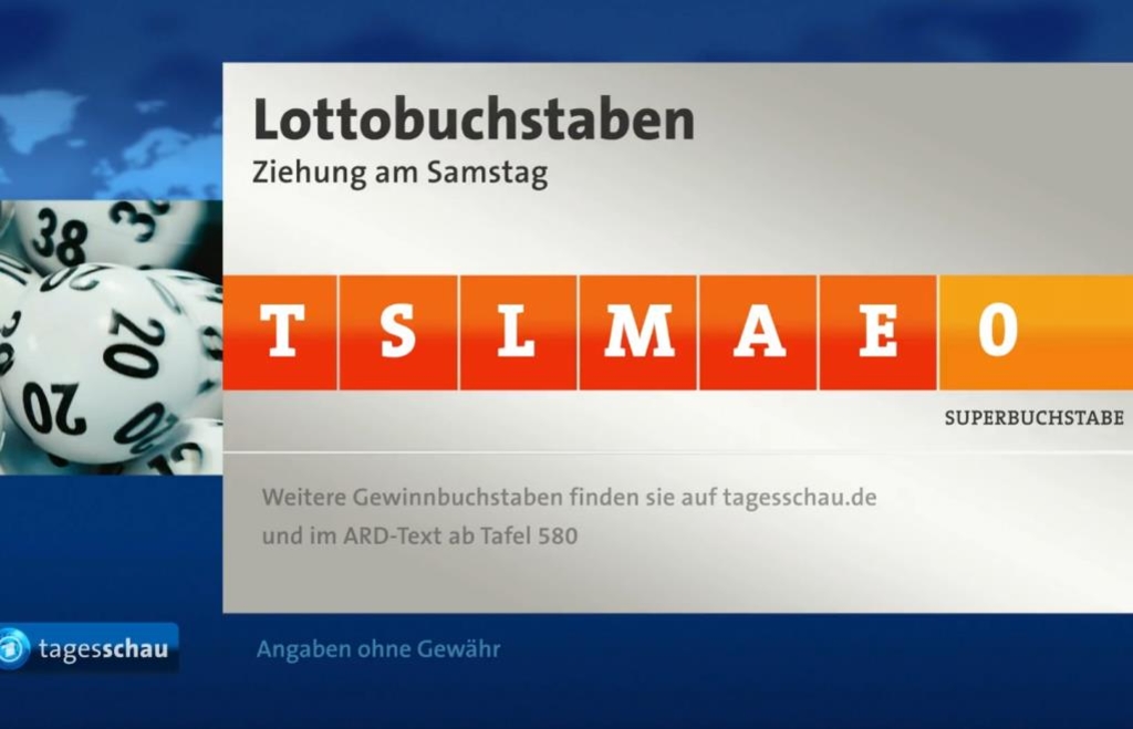 Lotto Vollsystem 007 2 Richtige Und Superzahl „Tagesschau“-Zuschauer schmunzeln über Lotto-Superzahl „D“ – und die