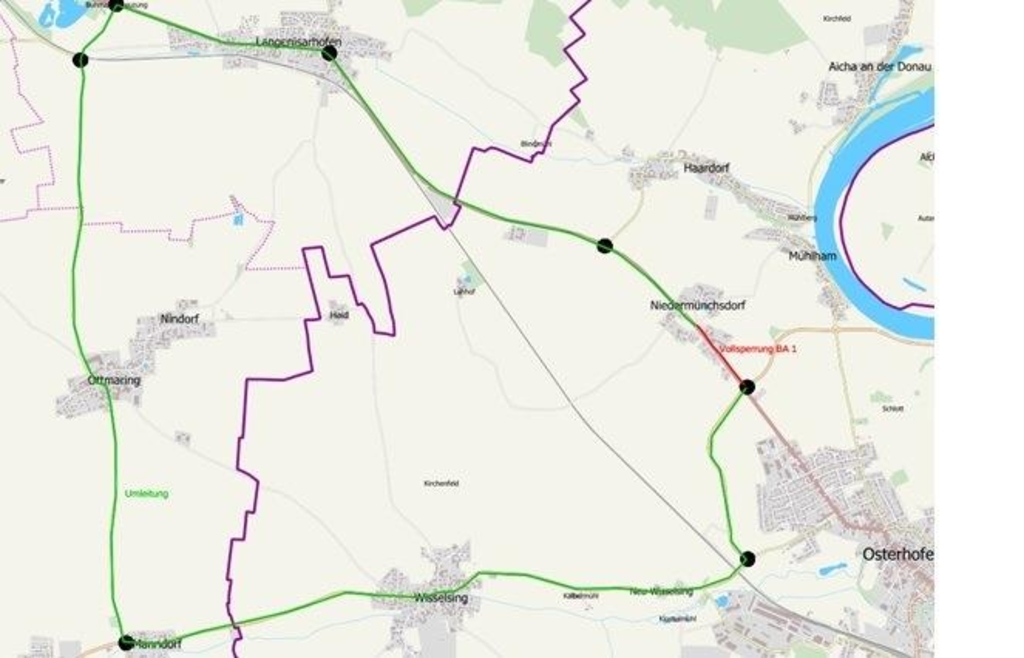 Radweg-Bau bei Osterhofen: B8 ab 29. September für acht Wochen gesperrt