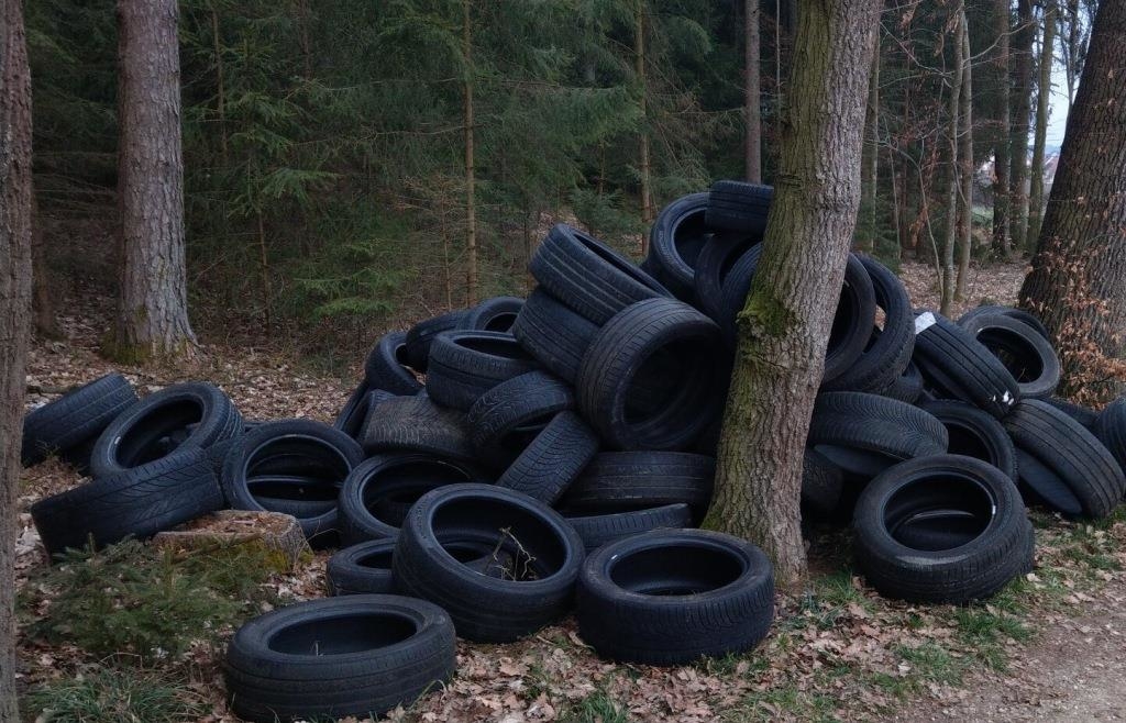Größere Menge an Altreifen einfach im Wald entsorgt: Polizei bittet um ...