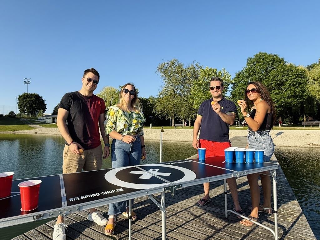Pockinger Bierpong-Turnier-Premiere ohne Bier nur mit Pong